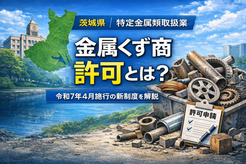 茨城県の金属くず商 許可とは？新制度（特定金属類取扱業）と必要手続きを解説