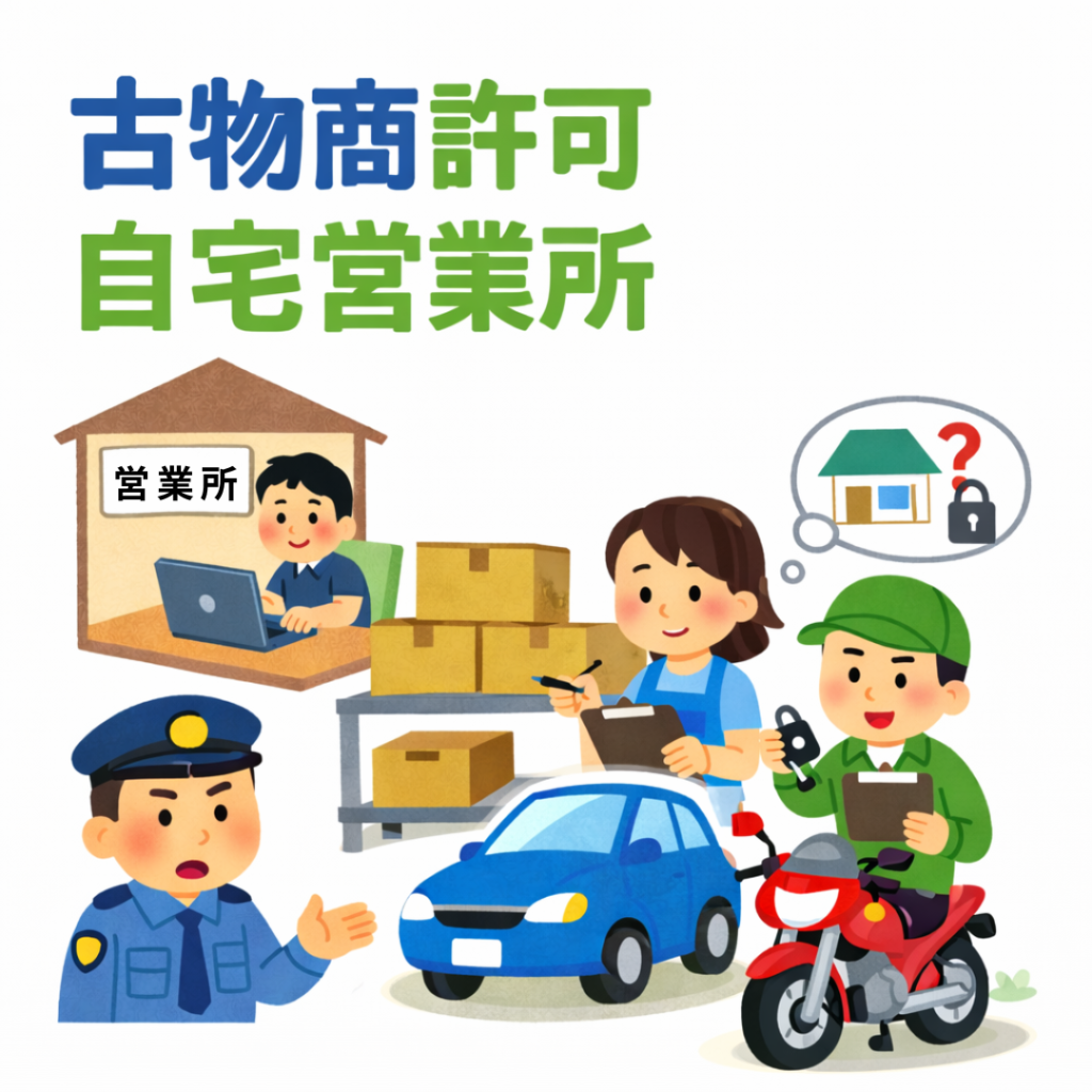 古物商許可を自宅営業所で申請する注意点｜茨城県で失敗しない準備（車の取扱いは要注意）